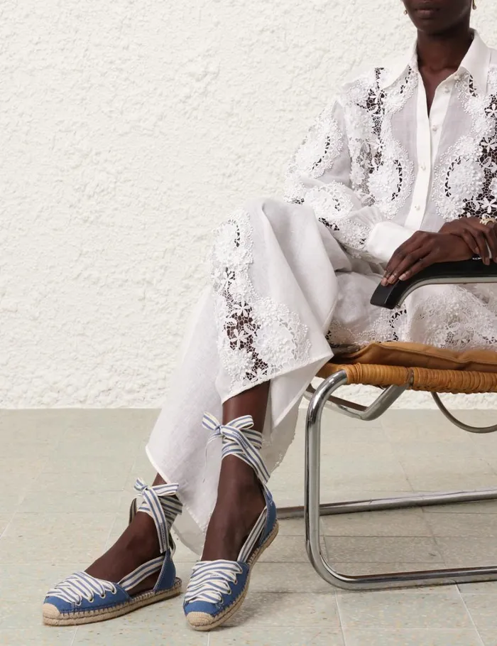 Women Sandals Zimmermann Zimmermann Sol Espadrille Denim
