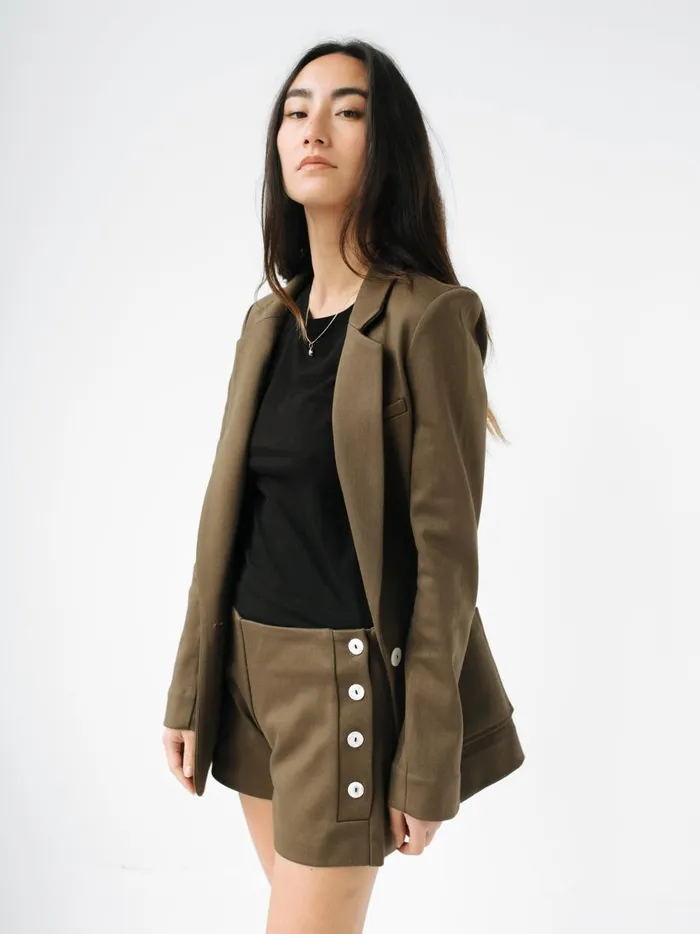 Women Sant Elm Short Khaki The UNDONE Shorts Women Sant Elm Short Khaki The UNDONE Shorts