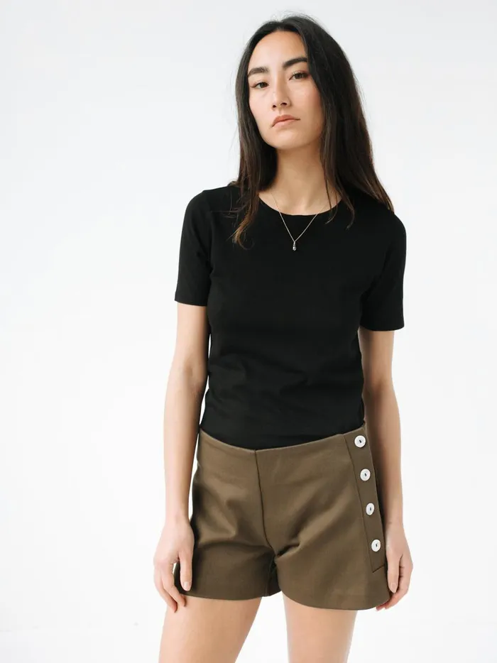Women Sant Elm Short Khaki The UNDONE Shorts Women Sant Elm Short Khaki The UNDONE Shorts