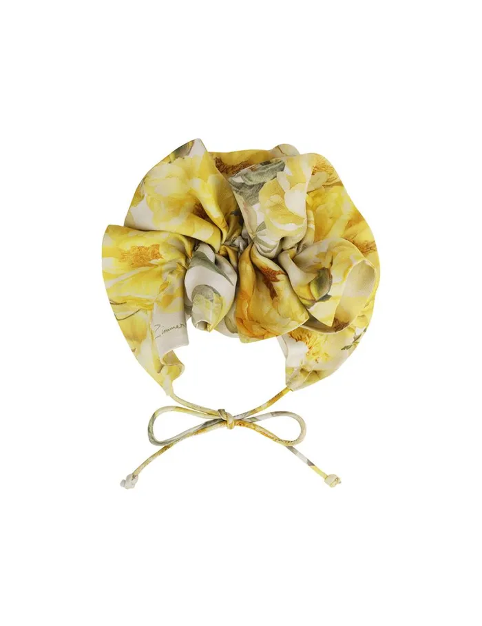 Women Scarves Zimmermann Flower Neck Scarf Yellow Peony