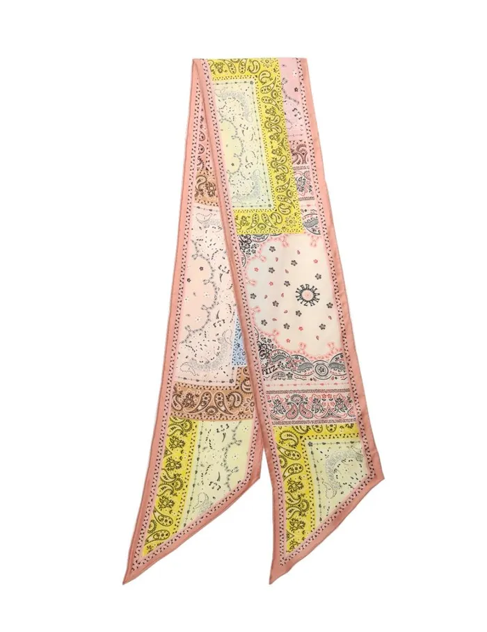 Women Scarves Zimmermann Printed Silk Neck Scarf Bandana Patch Print