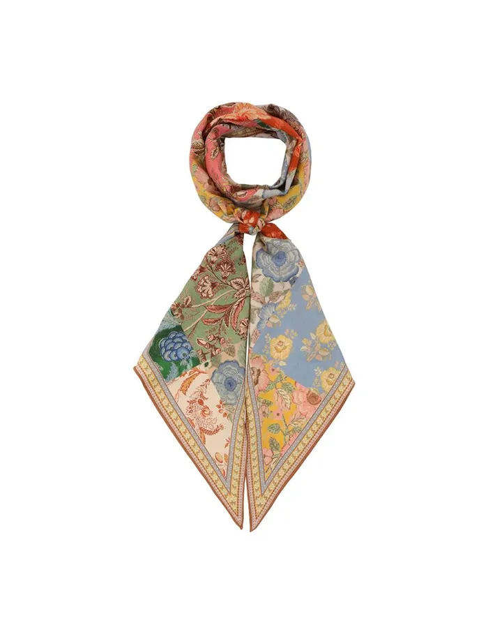Women Scarves Zimmermann Printed Silk Neck Scarf Patch Floral