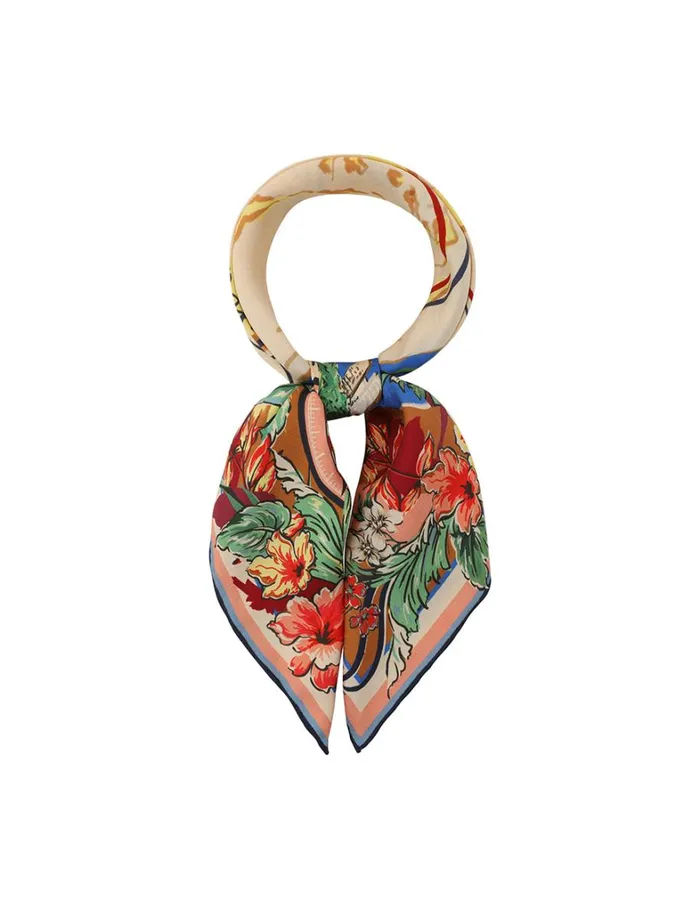 Women Scarves Zimmermann Printed Silk Square 70 Nautical Map