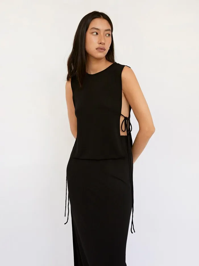 Women Separation Gown Black The UNDONE Dresses