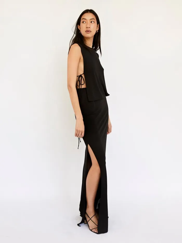 Women Separation Gown Black The UNDONE Dresses