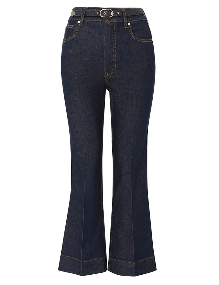 Women Shorts and Pants Zimmermann Cropped Flare Jean Ink