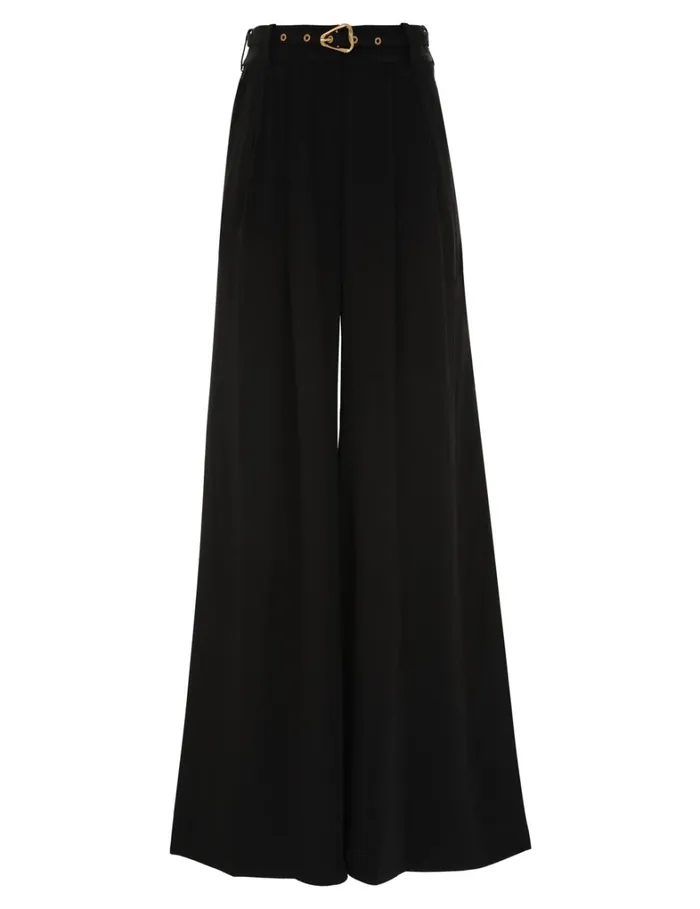 Women Shorts and Pants Zimmermann Double Tuck Pant Black