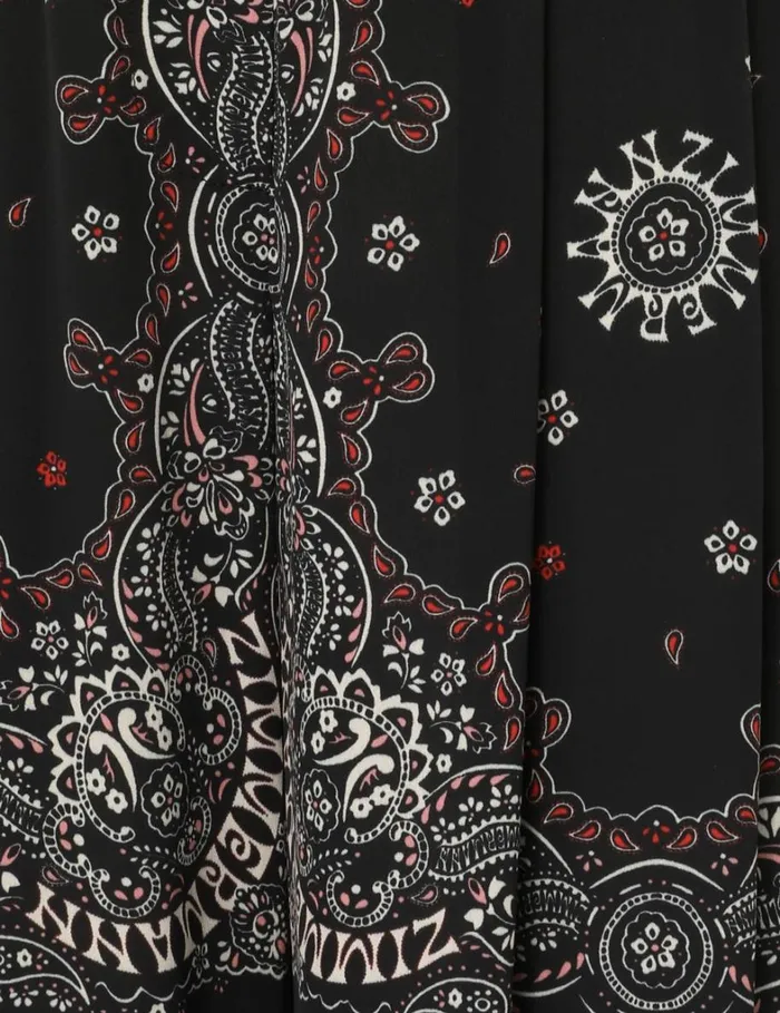 Women Shorts and Pants Zimmermann Double Tuck Pant Black Bandana
