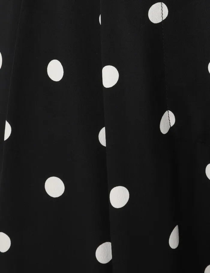 Women Shorts and Pants Zimmermann Double Tuck Pant Black W Cream Dot