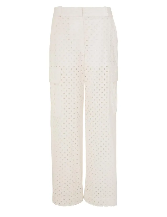 Women Shorts and Pants Zimmermann Matchmaker Anglaise Pant Ivory