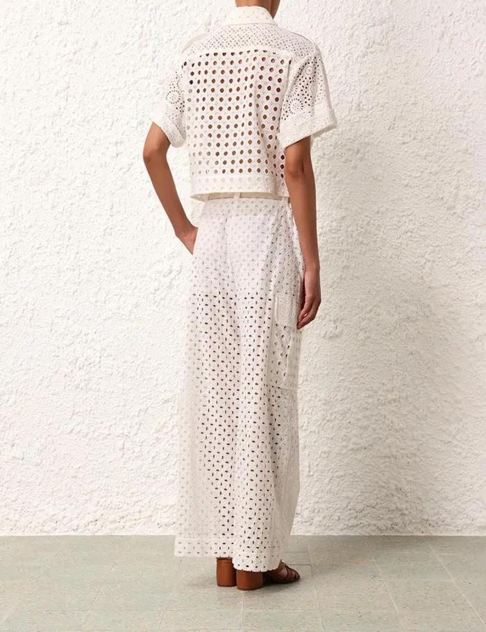 Women Shorts and Pants Zimmermann Matchmaker Anglaise Pant Ivory