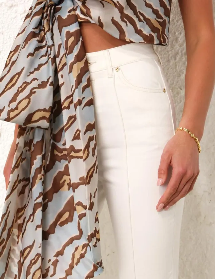 Women Shorts and Pants Zimmermann Matchmaker Capri Jean Milk