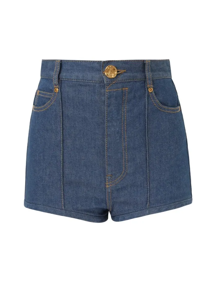 Women Shorts and Pants Zimmermann Matchmaker Denim Dance Short Railway Blue