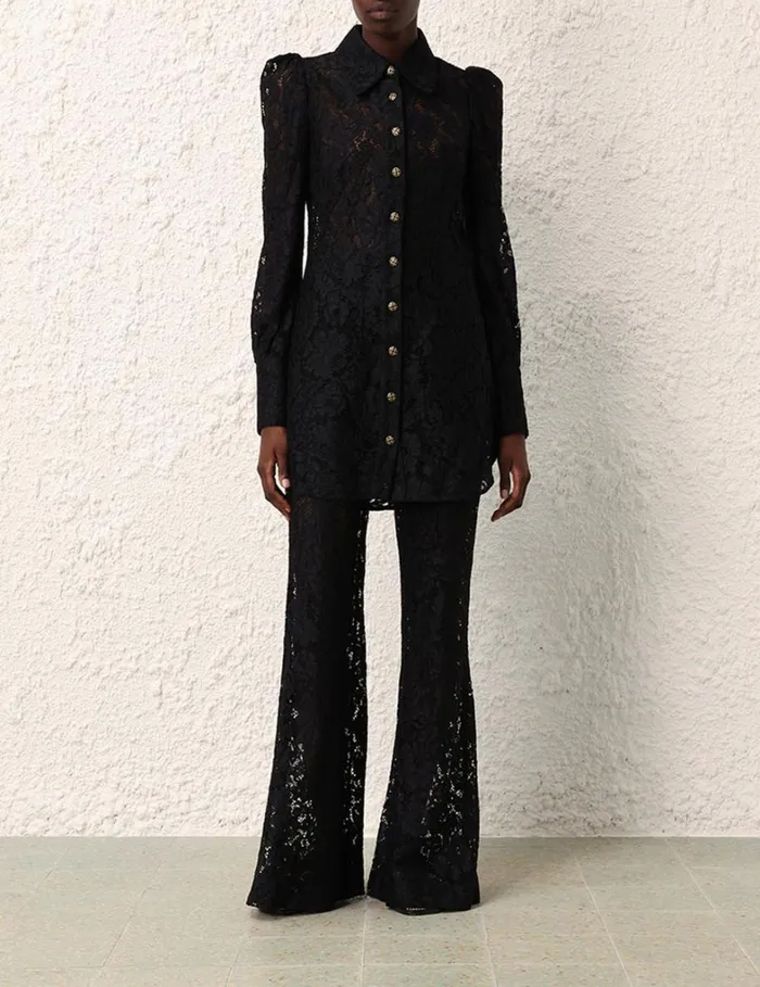 Women Shorts and Pants Zimmermann Matchmaker Lace Pant Black