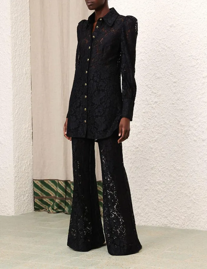Women Shorts and Pants Zimmermann Matchmaker Lace Pant Black