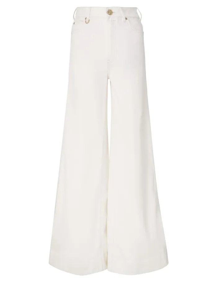 Women Shorts and Pants Zimmermann Matchmaker Palazzo Jean Milk