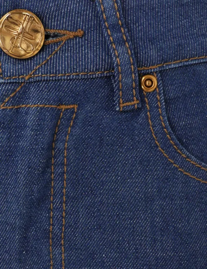 Women Shorts and Pants Zimmermann Matchmaker Palazzo Jean Railway Blue
