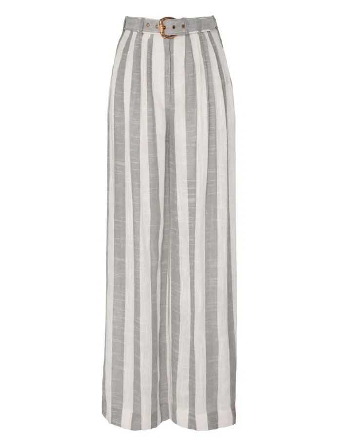 Women Shorts and Pants Zimmermann Matchmaker Pintuck Pant Bluecream Stripe