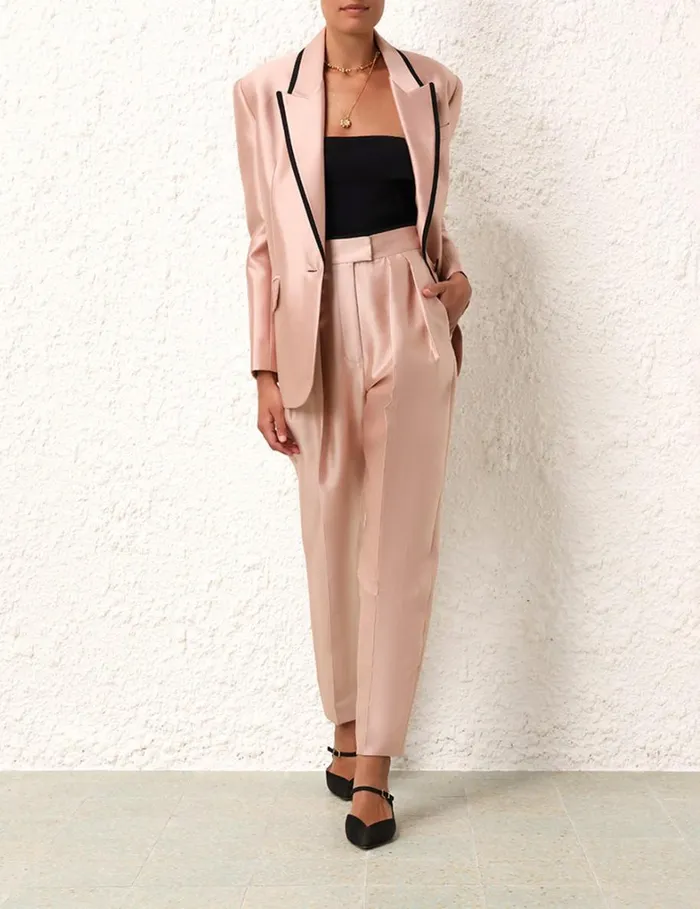 Women Shorts and Pants Zimmermann Matchmaker Pleat Front Pant Blush