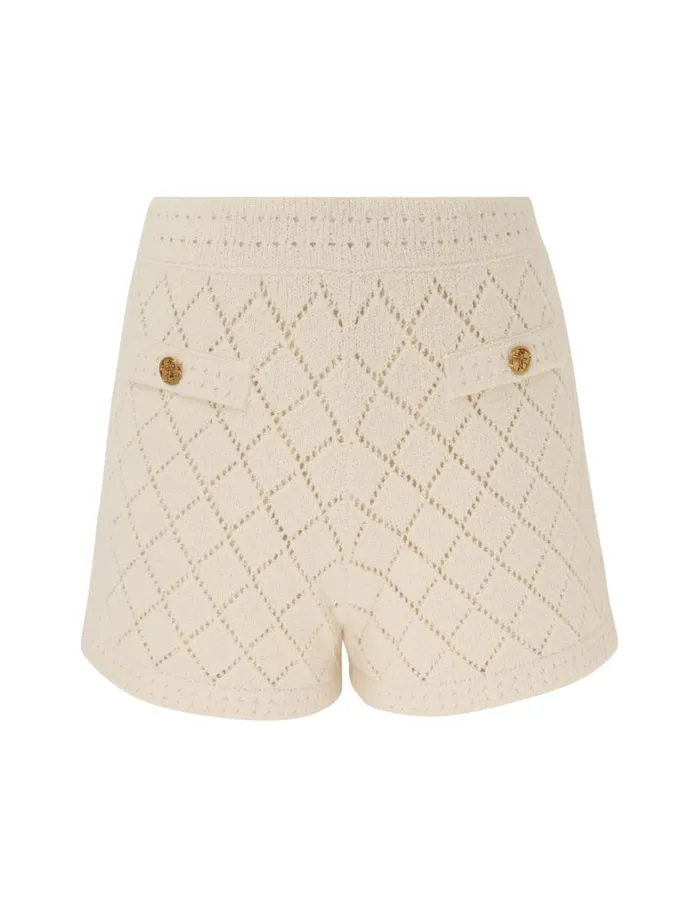 Women Shorts and Pants Zimmermann Matchmaker Pointelle Shorts Cream