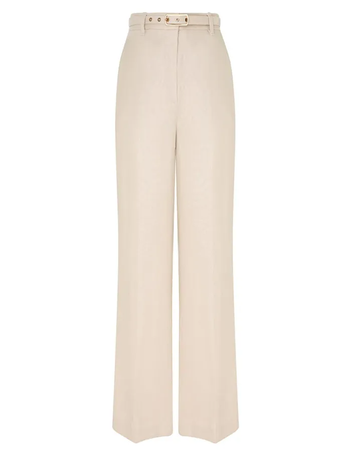 Women Shorts and Pants Zimmermann Matchmaker Straight Leg Pant Straw