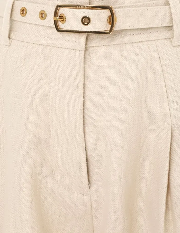 Women Shorts and Pants Zimmermann Matchmaker Tuck Front Short Straw