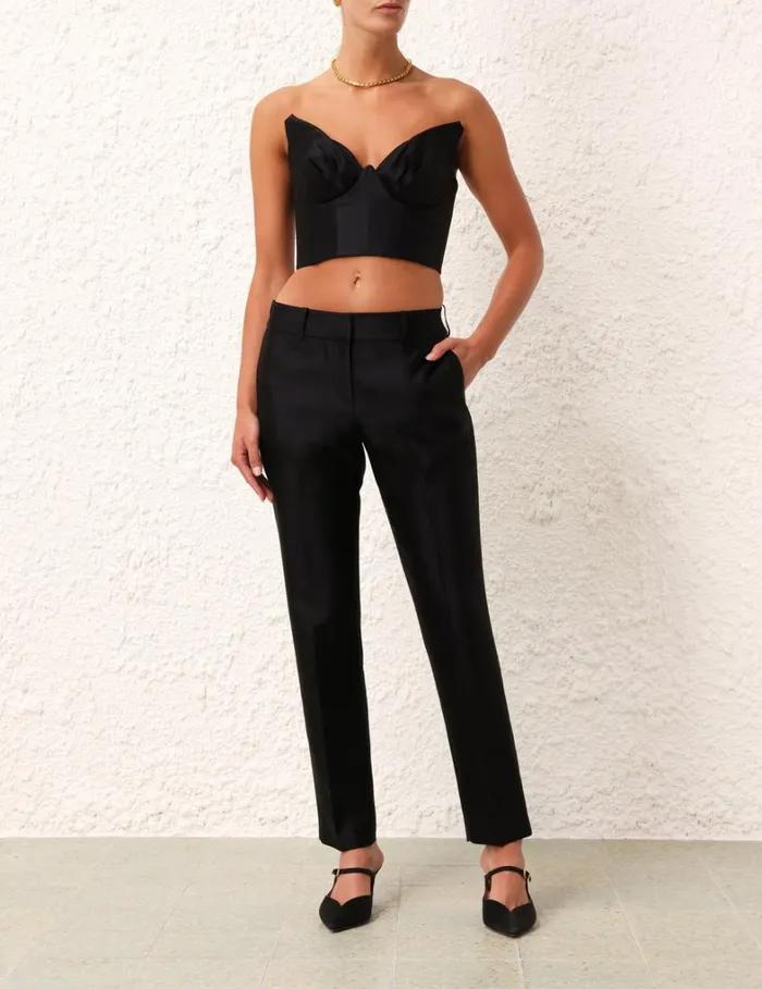 Women Shorts and Pants Zimmermann Matchmaker Tuxedo Pant Black