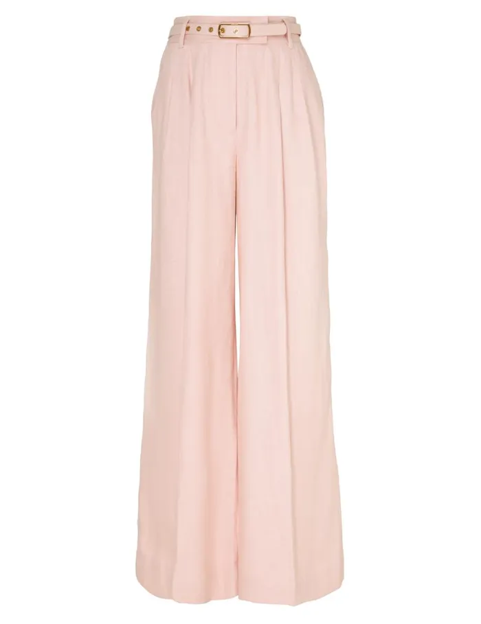 Women Shorts and Pants Zimmermann Matchmaker Wide Leg Pant Blush