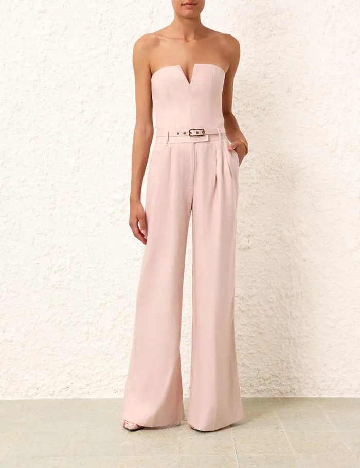 Women Shorts and Pants Zimmermann Matchmaker Wide Leg Pant Blush