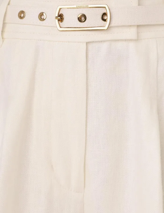 Women Shorts and Pants Zimmermann Matchmaker Wide Leg Pant Ivory