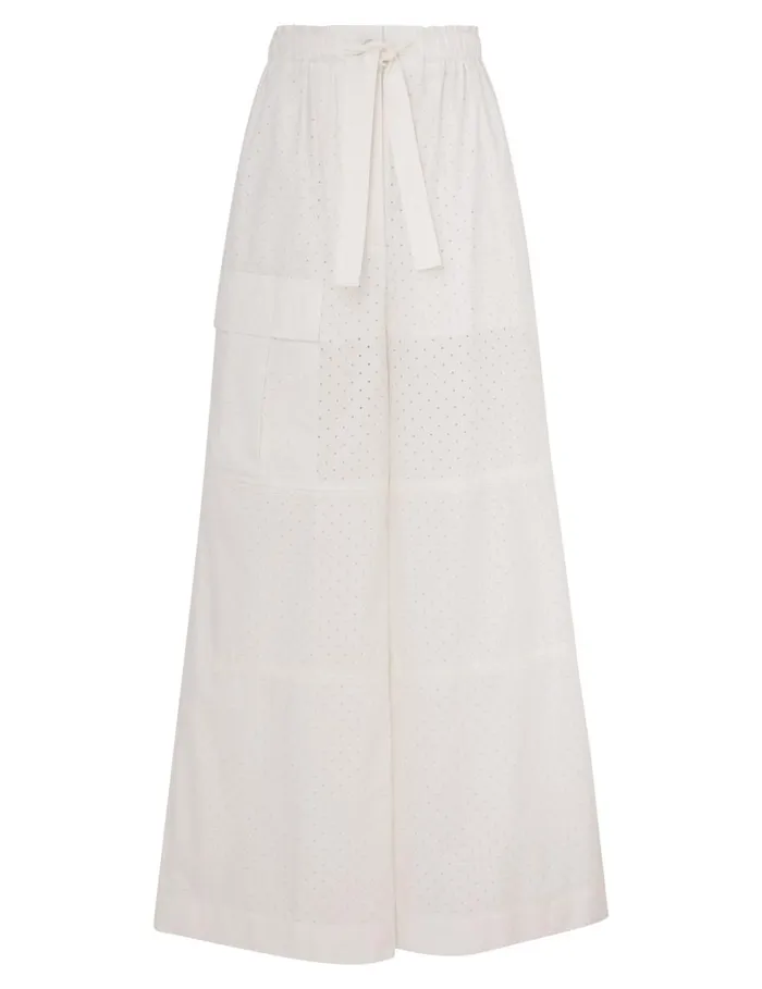 Women Shorts and Pants Zimmermann Natura Burnout Cargo Pants Ivory