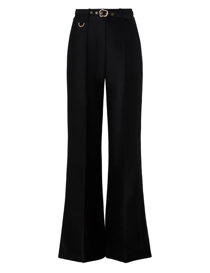 Women Shorts and Pants Zimmermann Natura Flare Leg Pant Black