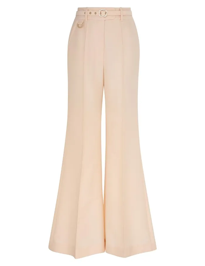 Women Shorts and Pants Zimmermann Natura Flare Leg Pant Macadamia