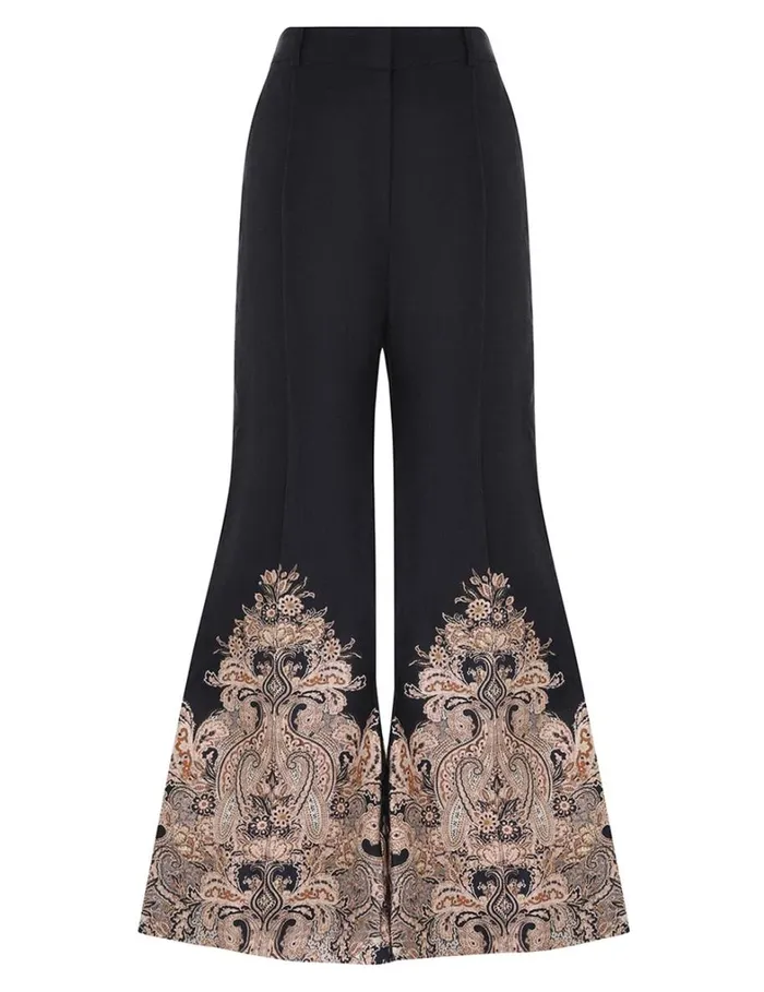 Women Shorts and Pants Zimmermann Natura Flare Pant Navy Paisley