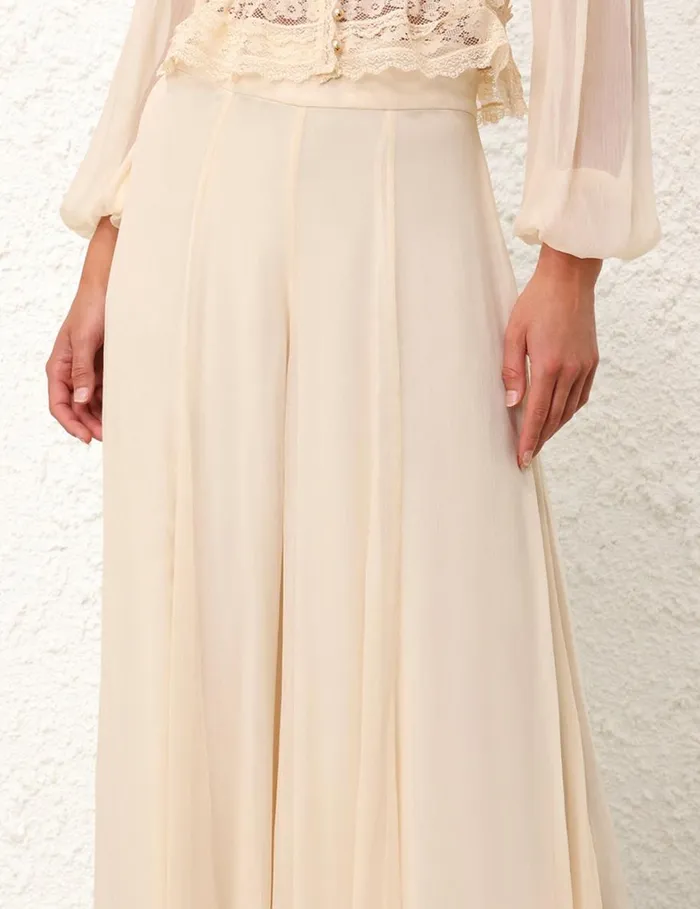 Women Shorts and Pants Zimmermann Natura Flared Culottes Buff