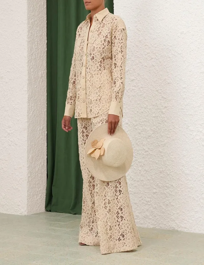 Women Shorts and Pants Zimmermann Natura Lace Pant Tea