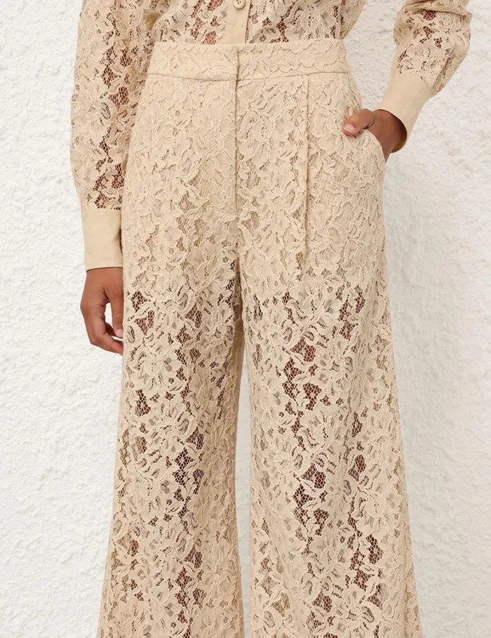 Women Shorts and Pants Zimmermann Natura Lace Pant Tea