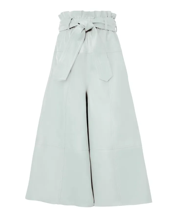 Women Shorts and Pants Zimmermann Natura Leather Cropped Pant Mint