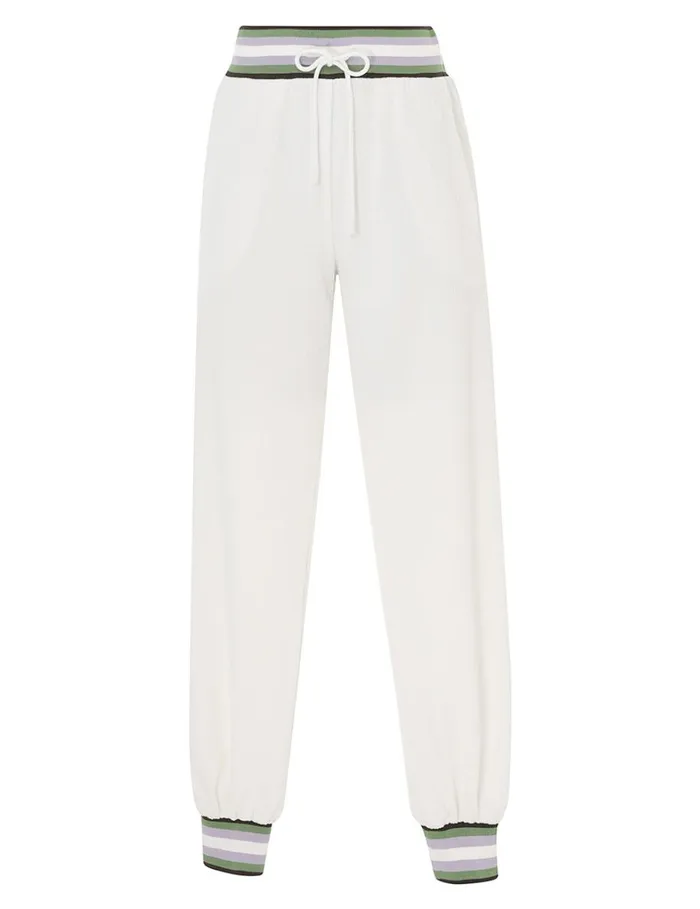 Women Shorts and Pants Zimmermann Natura Textured Track Pant Ivory