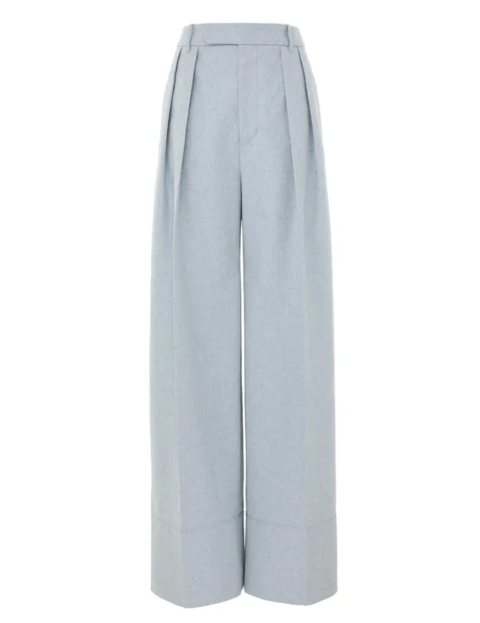 Women Shorts and Pants Zimmermann Natura Wide Leg Pant Chambray