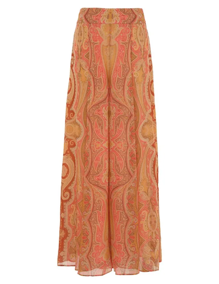 Women Shorts and Pants Zimmermann Tranquillity Flared Culottes Red Paisley