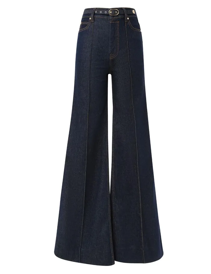 Women Shorts and Pants Zimmermann Wide Leg Jean Ink