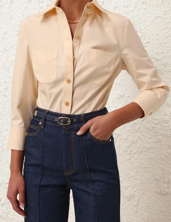 Women Shorts and Pants Zimmermann Wide Leg Jean Ink