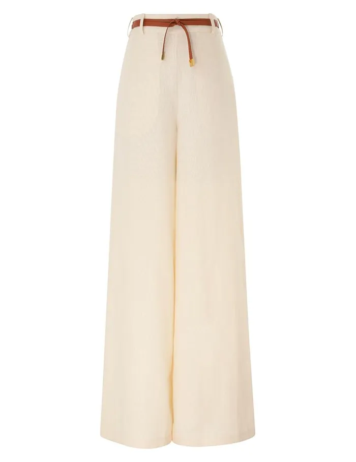 Women Shorts and Pants Zimmermann Wide Leg Pant Cream