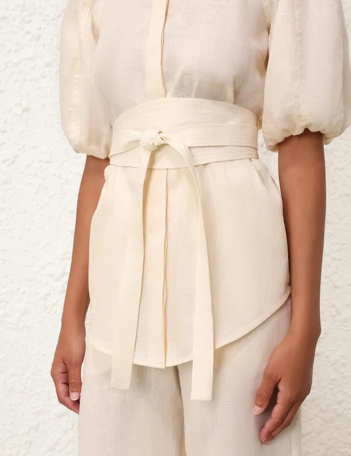 Women Shorts and Pants Zimmermann Wide Leg Pant Cream