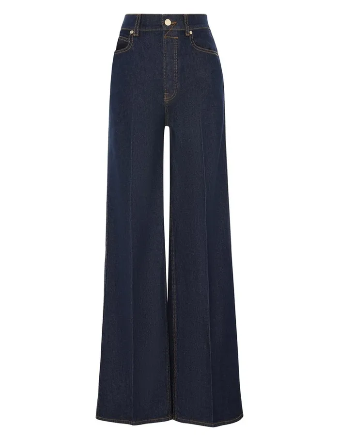 Women Shorts and Pants Zimmermann Wide Straight Jean Ink