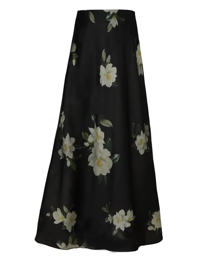 Women Skirts Zimmermann Harmony Flare Skirt Black Magnolia
