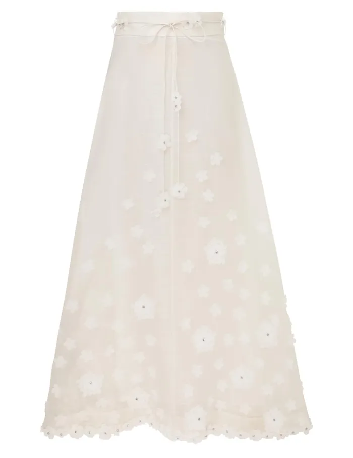 Women Skirts Zimmermann Matchmaker Lift Off Skirt Ivory