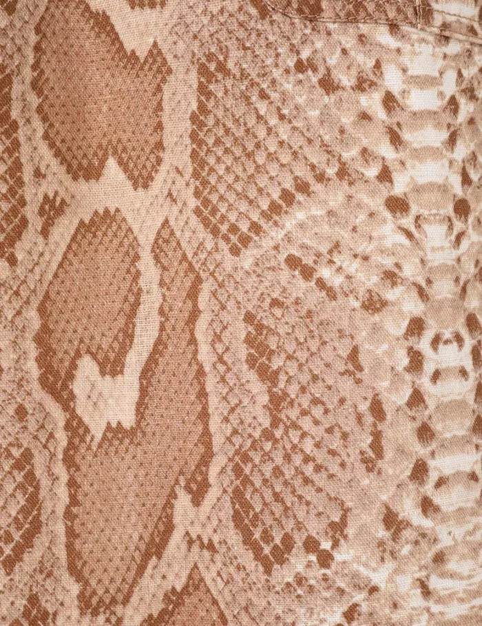 Women Skirts Zimmermann Natura Aline Midi Skirt Tan Snake