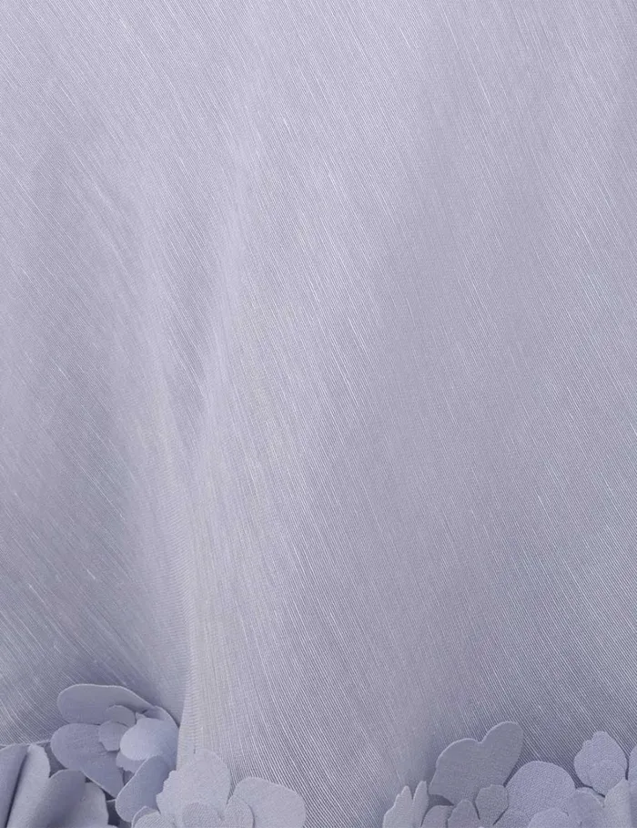 Women Skirts Zimmermann Natura Applique Flower Skirt Lilac Blue